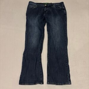 Rock & Roll Cowboy Pistol Straight Leg Jeans Mens 42x34 Dark Wash Grunge Western